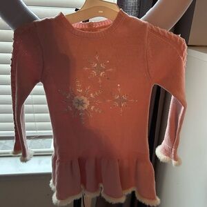 Cynthia Rowley Pink Kids Sweater Dress with Snowflake Design. New. Size 2T